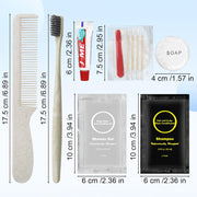 Toiletry Kits Homeless Personal Hygiene Kits for Homeless Care Package Supplies In Bulk, Disposable Travel Size Essential Women Men Toiletries Set for Hotel, Charity,Camping,Travel (20 Pack)