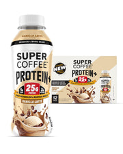 SUPER COFFEE Protein+, Keto Protein Coffee (0g Added Sugar, 25g Protein, 150 Calories) [Mocha] 12 Fl Oz, 12 Pack | Iced Smart Coffee Drinks
