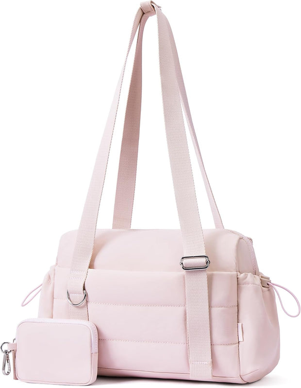 Small Gym Bag for Women 2 Set Mini Gym Duffle Bag with Wet Compartment and Coin Wallet, Gym Tote Bag for Workout/Sport/Travel