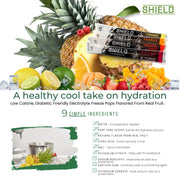 SHIELD Electrolyte Healthy Freeze Pops (3fl.oz) Variety of Natural Flavors from Real Fruit, Clear No Dyes No Artificial Sweeteners, Great Tasting Electrolyte Hydration (36 count)