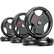 XDDIAS Rubber Weight Plates for Barbell, 2-Inch Olympic Grip Plate for Strength Training, Weightlifting and Bodybuilding in Home & Gym, Solid Cast Iron Weight Plates Pair and Sets