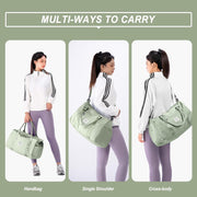 Weekender Duffel Bags for Women Men, Travel Totes Bag for Airplane, Cute Sports Gym Dance Overnight Luggage Bag with Wet Pocket Shoe Compartment, Carry On Hospital Bag for Labor and Delivery