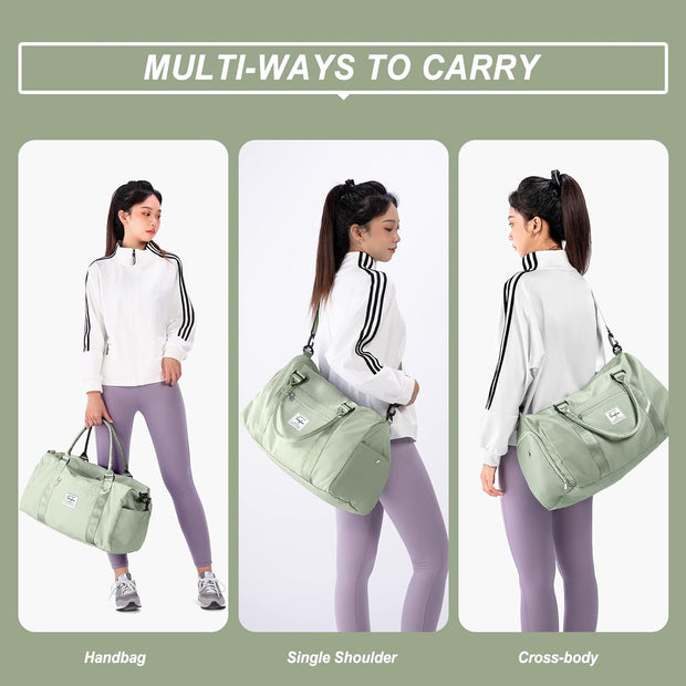 Weekender Duffel Bags for Women Men, Travel Totes Bag for Airplane, Cute Sports Gym Dance Overnight Luggage Bag with Wet Pocket Shoe Compartment, Carry On Hospital Bag for Labor and Delivery