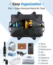 Small Gym Bag 14 inch, Mini Duffel Bag, Carry On Lightweight for Travel Sport, Small Duffle Bags Gym Bags for Men &Women - Black