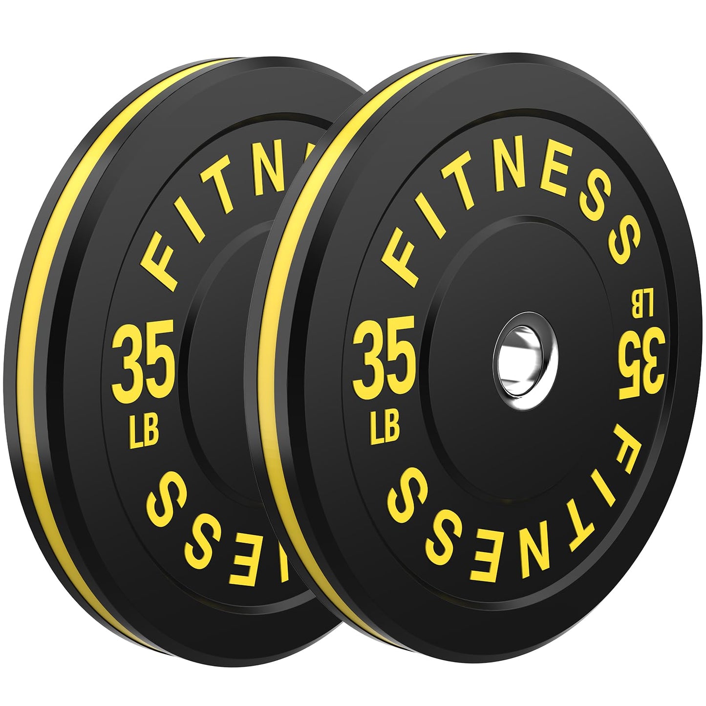 2 Inch Bumper Plates，10-500lbs，Barbell Rubber Olympic Weight Plates Set for Home Gym, Strength Training & Weight Lifting, Multiple Options Colors