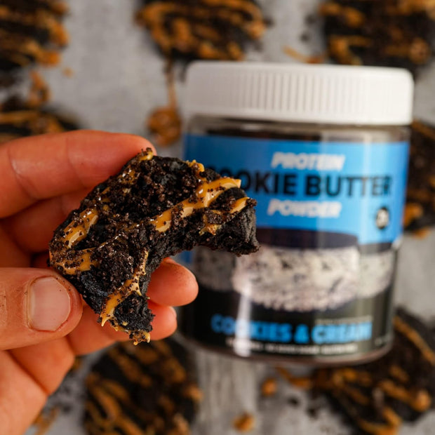 Whey Protein Cookie Butter Powder - Cookies & Cream | Keto-Friendly, Low Carb, No Added Sugars, Gluten-Free | Easy to Mix, Bake and Spread | 7.9oz