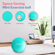Small Exercise Ball, 9 Inch Mini Pilates Ball, Anti Burst and Slip Resistant Mini Yoga Ball for Stability, Fitness, Physical Therapy, Stretching & Core Strength Workout at Home Gym & Office