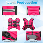 Weighted Vest for Woman Men, 6lb/8lb/12lb/16lb/20lb/30lb Weight Vest with Reflective Stripe, Weight Vests Adjustable for Walking, Weight Loss, Training, Running