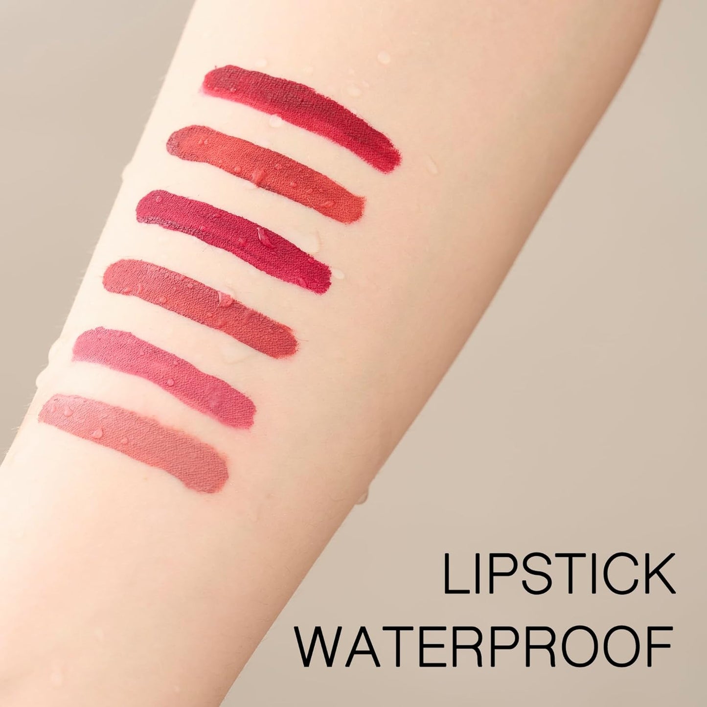 Matte Liquid Lipstick For Women, Set of 6 Colors from Nude to Dark Red, Waterproof Matte Lipstick Long Lasting, Non-Sticky and Fade-Resistant Formula – Lip Makeup Kit for Long Lasting Style, 6 pcs