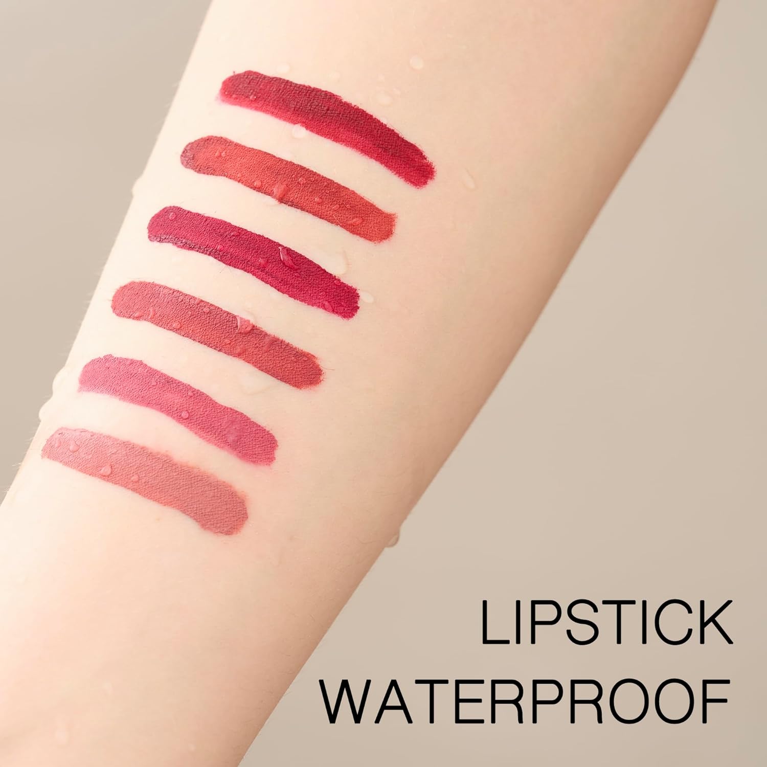 Matte Liquid Lipstick For Women, Set of 6 Colors from Nude to Dark Red, Waterproof Matte Lipstick Long Lasting, Non-Sticky and Fade-Resistant Formula – Lip Makeup Kit for Long Lasting Style, 6 pcs