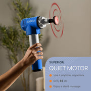 LifePro Sonic LX Athletic Heated Massage Gun – Deep Tissue Portable Massager for Muscle Recovery - 9 Speed & 10 Heads Massage Gun - Rechargeable Percussion Massager for Athletes & Sports Enthusiasts