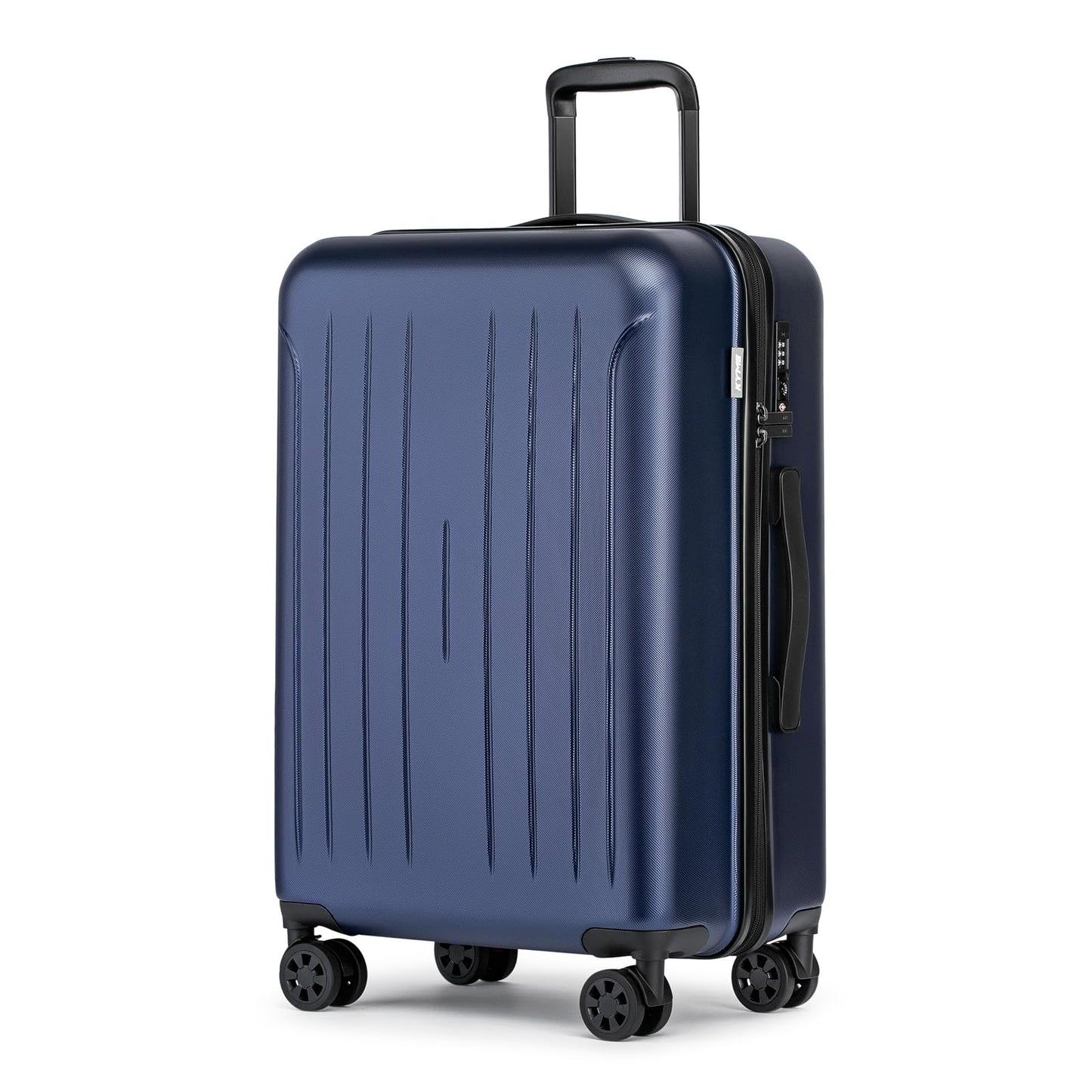 KYME Suitcase Hardshell With Double Spinner Wheels, PC+ABS TSA Lock Travel Luggage (Pink, 2Pcs Set(20"/24"))