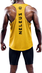 NELEUS Men's 3 Pack Dry Fit Y-Back Muscle Tank Top