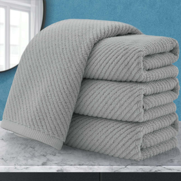 VOOVA & MOVAS Bathroom Hand Towels Set of 4, Large 18"x28" - 100% Cotton | Quick Dry | Light Weight | Thick | Soft | Absorption, Luxury Hand Towels for Showering, Hot Pink Bathroom Decor