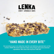 Lenka Bars - Peanut Butter & Chocolate Snack Bars, Gluten Free, High Fiber, Kosher, Wholesome, No Artificial Flavors, Individually Wrapped - 12 Pack