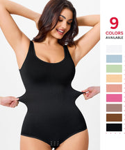 Nebility Womens' Waist Trainer Seamless Round Neck Tummy Control Shapewear Bodysuit