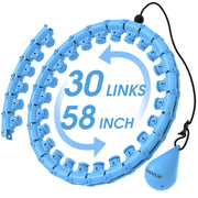 JKSHMYT Weighted Hula Circle Hoops for Adults Weight Loss, Infinity Fit Hoop Plus Size, 30 Detachable Links, Exercise Hoop for Women and Beginners