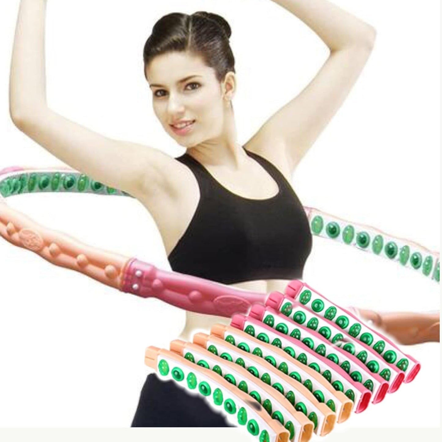 Weighted Fitness Hoop 2.5kg (5.5lb) –Health hoop Massage Exercise Ring for Core Training, Waist Slimming & Fat Burning – Home Workout Gear for Adults, Made in Korea