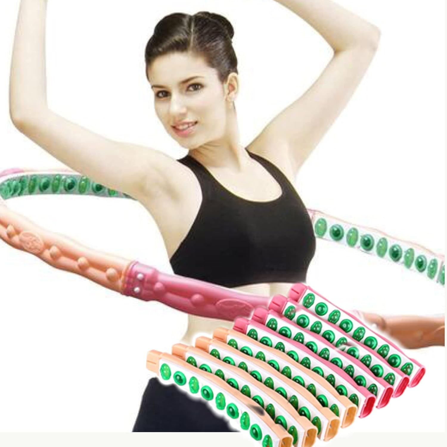 Weighted Fitness Hoop 2.5kg (5.5lb) –Health hoop Massage Exercise Ring for Core Training, Waist Slimming & Fat Burning – Home Workout Gear for Adults, Made in Korea