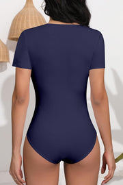 SHEIUGU Women’s Sleeveless Long Sleeve Crew Neck Ribbed Stretchy Slim Fit Tops Bodysuit Basic Jumpsuit