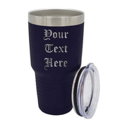 My Personal Memories Customized Personalized Stainless Steel Travel Tumbler with Lid - Engraved Double-Wall Vacuum Insulated for Him, Her Your Custom Text (20 oz, Black)