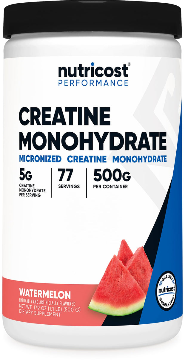 Nutricost Creatine Monohydrate Micronized Powder 500G, 5000mg Per Serv (5g) - 100 Servings, 17.9 Oz