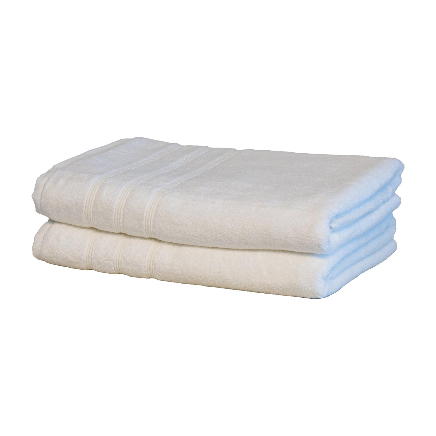 Mosobam Luxury Turkish Set of 2 Bath Towels 30X58 Light Taupe Oversize 700 GSM Bamboo Viscose & Aegean Turkish Combed Cotton