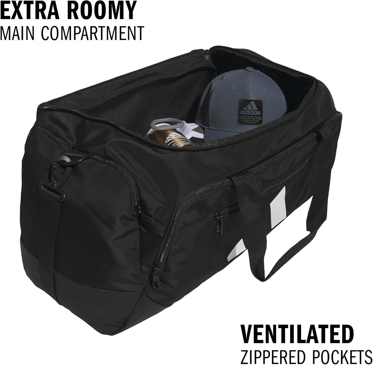 adidas Defender 5.0 Duffel, Durable Travel Gym Sports Bag for Men and Women