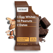 RXBAR Protein Bars, 12g Protein, Gluten Free Snacks, Peanut Butter Chocolate (6 Boxes, 30 Bars)