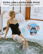 Waterproof Extra Wide Full Leg Cast Cover for Shower with Non-Slip Bottom, Extra Large Watertight Leg Cast Protector for Thigh Foot Ankle Surgery Wounds, Knee Immobilizer/Brace, Walking Boots,Reusable