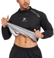 Sauna Jacket Men Sweat Shirt Gym Workout Jacket Fitness Boxing Exercise Long Sleeve Sauna Sweat Suits