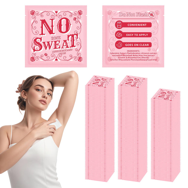 Mini Deodorant Body Wipes 50 pieces of Travel deodorant Wipes And Travel Deodorant Individually Wrap Hypoallergenic Underarm Sweating Rose And Travel To Clean Skin For Female Male Teenagers