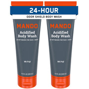 Mando Odor Shield Body Wash - 24 Hour Control - Removes Odor Better than Soap - SLS and Paraben Free, Skin Safe - 8.5 Ounce (Pro Sport)