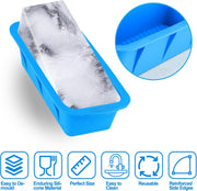 XANGNIER Extra Large Ice Block Mold,4 Pack 9.4lbs Ice Cubes for Cold Plunge or Coolers,Reusable Silicone Ice Molds for Ice Bath Chiller,Big Ice Tray