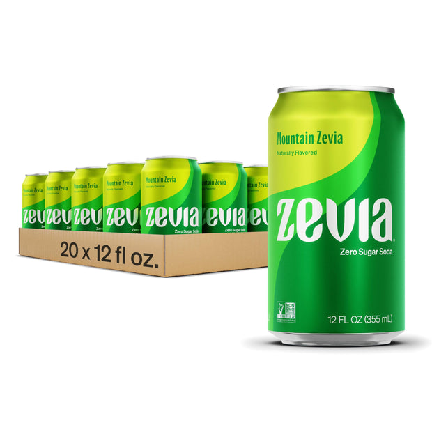 Zevia Zero Calorie Soda, Nostalgic Variety Pack, 12 Fl Oz (Pack of 20)