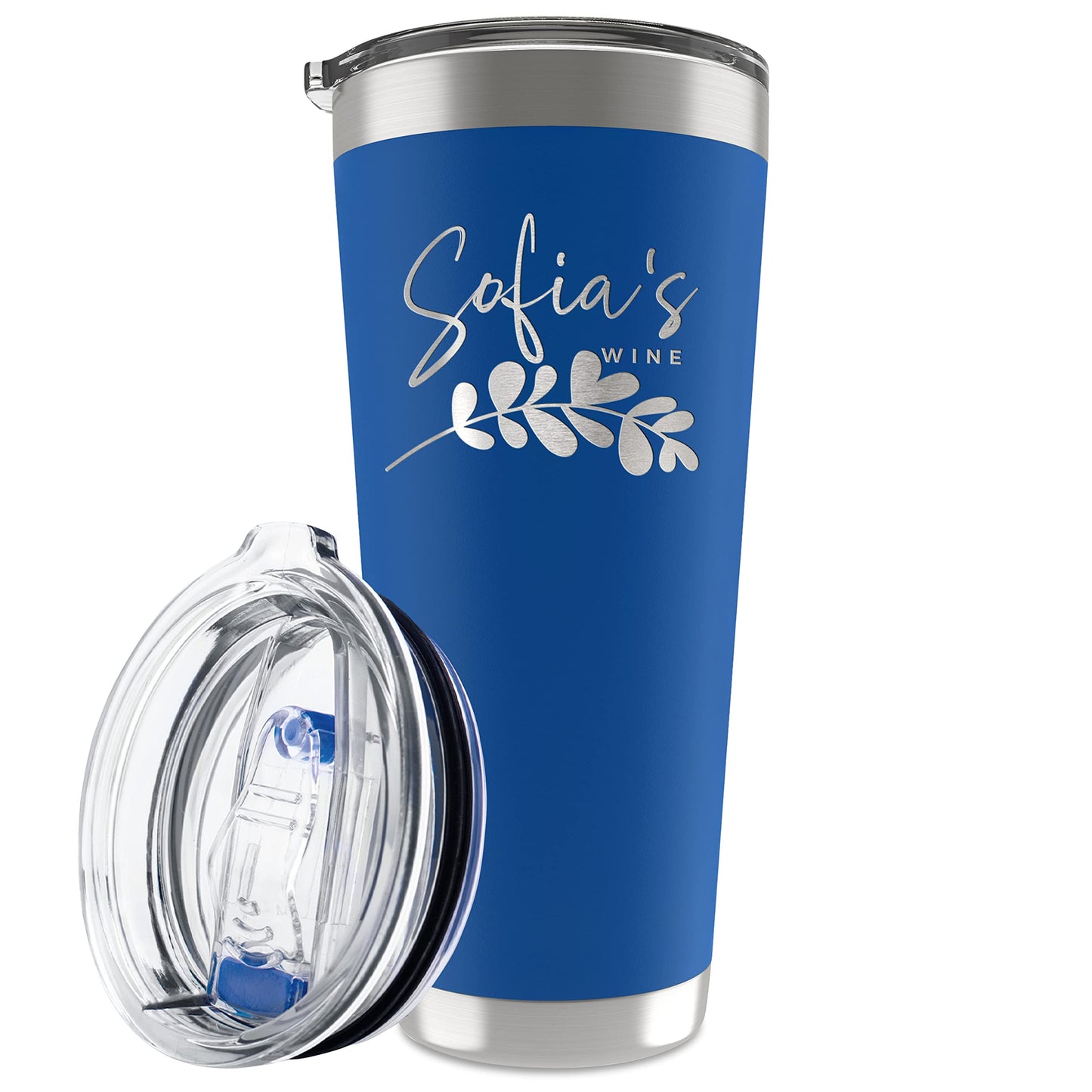 Be Burgundy Personalized Tumbler with Engraved Name - 12 Designs, 20 Oz Coffee Tumbler with Slider Lid, Black - Double Wall Insulated, Personalized Gifts for Him