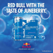 Red Bull Sea Blue Edition Energy Drink, Juneberry, with 80mg Caffeine plus Taurine & B Vitamins, 8.4 Fl Oz, Pack of 24 Cans