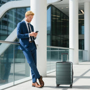 KROSER Carry On Luggage with Spinner Wheels & Built-in TSA Lock, Expandable Top Loading Hard Shell Suitcase Large Capacity Durable Rolling Luggage with USB Port, Carry-On 20-Inch, Dark Green