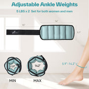 Sportneer Upgrade Adjustable Ankle and Wrist Weights for Women and Men 1-7 lbs / 1-10 lbs Set | Comfortable, Secure Fit for Walking, Running, Fitness, Physical Therapy, Home Gym