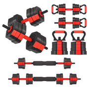 VIVITORY Dumbbell Sets Adjustable Weights, Free Weights with Connector, Non-Rolling Adjustable Dumbbell Set, Barbell for Home Gym, Hexagon, Cement Mixture