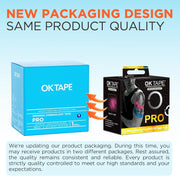 OK TAPE PRO Kinesiology Tape, 2inch x Long Roll 16ft Free Cut Tape, Elastic Athletic Tape Therapeutic Latex Free, Black+Black