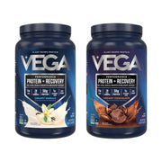 Vega Sport Vegan Protein Powder + Recovery - 30g Plant Based Protein per Serving, Chocolate, 19 Servings, 5g BCAAs, Probiotics, NSF Certified, For Shakes & Smoothies, 1.8lbs (Packaging May Vary)
