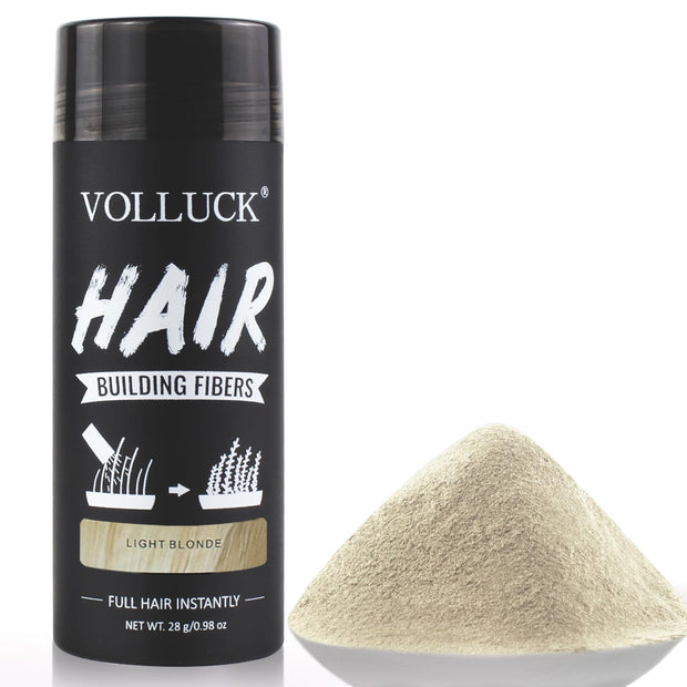 VOLLUCK Hair Fibers for Thinning Hair, Instant Coverage Hair Building Fibers for Women and men, Natural Hair Powder for Conceal Hair Loss 28 g (Dark Brown)