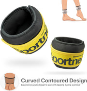 Sportneer Ankle Weights 0.5/1/2/3/5 LBS 1 Pair Wrist Leg Arm Weights for Women Men Kids Child with Adjustable Straps, Strength Weighted for Jogging Running Walking Fitness Gym Workout