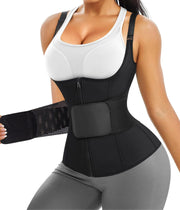 Nebility Waist Trainer for Women Corset Shapewear with Zipper Women's Waist Cincher Tank Top with Adjustable Straps