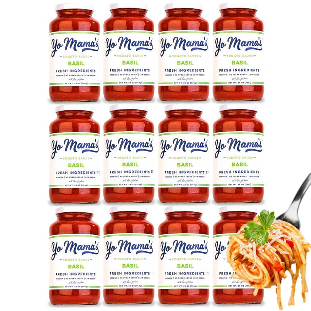 Yo Mama's Foods Keto Marinara Pasta Sauce - (3) 12.5 Ounce Jars - No Sugar Added, Low Carb, Low Sodium, Gluten Free, Paleo Friendly, and Made with Fresh, Non-GMO Tomatoes