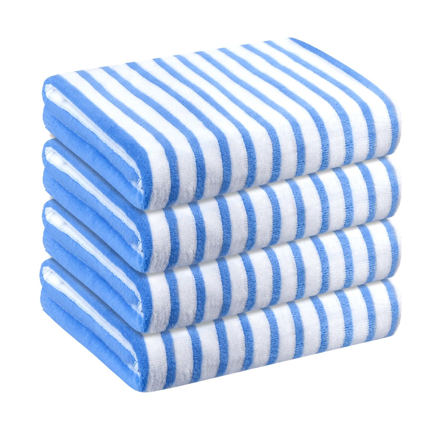 JML Microfiber Bath Towels, Oversized, Ultra Soft, Super Absorbent and Fast Drying, No Fading Large Bathroom Towel Set for Sport, Travel, Fitness, SPA and Yoga (Coral Fleece - Blue, 30 in x 60 in)