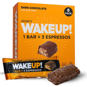 WAKE UP!™ Chocolate Caffeinated Protein Bars – 350 mg Clean Caffeine (1 Bar = 3 Espressos) • Vegan, Gluten-Free, Kosher • Plant-Based Energy + Protein • On-the-Go Focus & Endurance