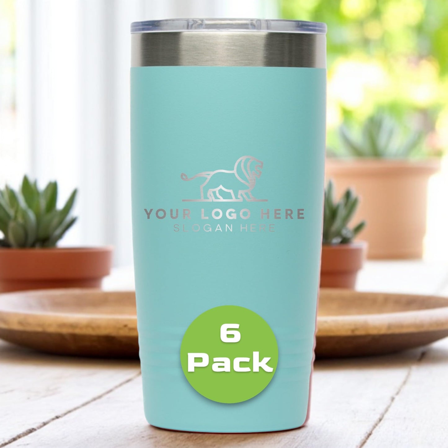 20oz Stainless Steel Tumbler - Upload Your Logo, Custom Engraved, Double Wall Vacuum Insulated Travel Mug, Ideal for Corporate Gifts, Events, and Sports Teams