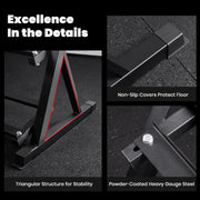 LIONSCOOL Adjustable 4-Tier Dumbbell Rack Stand - Heavy Duty 1000LBS Weight Storage for Dumbbells, Kettlebells | Home Gym Equipment Organizer